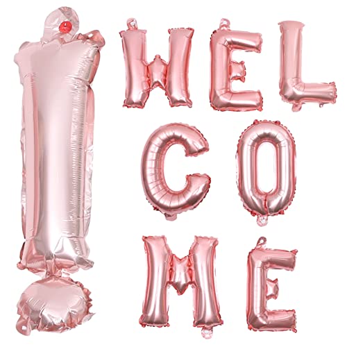 UPKOCH Willkommen Luftballons Foil Ballons für Schulanfang Partydeko Roségold Buchstaben Ballons für Willkommen Feierlichkeiten Einfach zu Montieren für Klassenzimmer und Veranstaltungen UPKOCH Willkommen Luftballons Foil Ballons für Schulanfang Partydeko Roségold Buchstaben Ballons für Willkommen Feierlichkeiten Einfach zu Montieren für Klassenzimmer und Veranstaltungen von UPKOCH