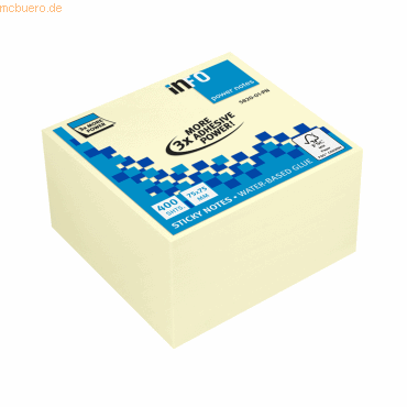 UPM Info Haftnotizblock 5820-01-PN 75x75mm 400 Blatt gelb von UPM