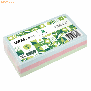 UPM Notes Haftnotiz 5655-20PG-3 Pastell 125x75mm 100 Blatt sortiert 3 von UPM