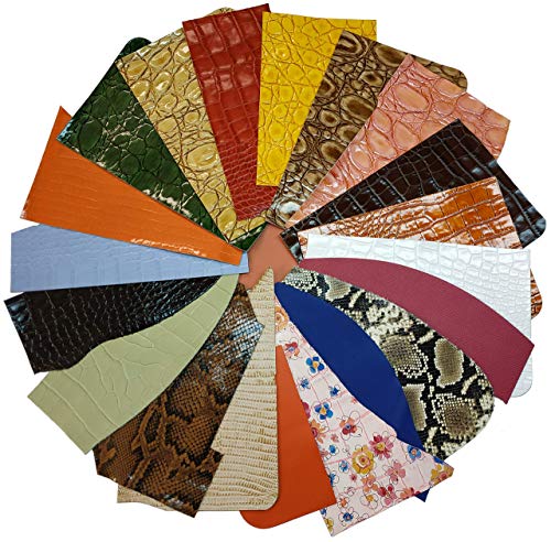 Upon Leather - Geprägte und bedruckte Lederreste 0,5 kg, mittlere und große Stücke, 1,8-2,5 m², Rindslederreste für Handwerk, Ohrringe, Schmuck, mehr als 15 Stück helle fröhliche Lederfarben. Upon Leather - Geprägte und bedruckte Lederreste 0,5 kg, mittlere und große Stücke, 1,8-2,5 m², Rindslederreste für Handwerk, Ohrringe, Schmuck, mehr als 15 Stück helle fröhliche Lederfarben. von UPON LEATHER