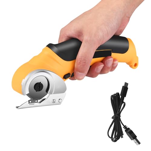Kartonschneider Elektrischer Schere, 4V Kabellose Elektrische Schneidemaschine Elektrischer Kistenschneider für Papier, Pappe, Teppich, Leder, Filz von UPROZIL