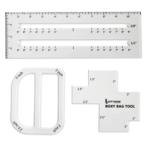 UPTTHOW Boxy-Taschen-Vorlagen für Anfänger, transparentes Acryl-Nähwerkzeug-Set mit Box-Tasche, Kurventasche, Reißverschlusstasche, 3 Stück UPTTHOW Boxy-Taschen-Vorlagen für Anfänger, transparentes Acryl-Nähwerkzeug-Set mit Box-Tasche, Kurventasche, Reißverschlusstasche, 3 Stück von UPTTHOW