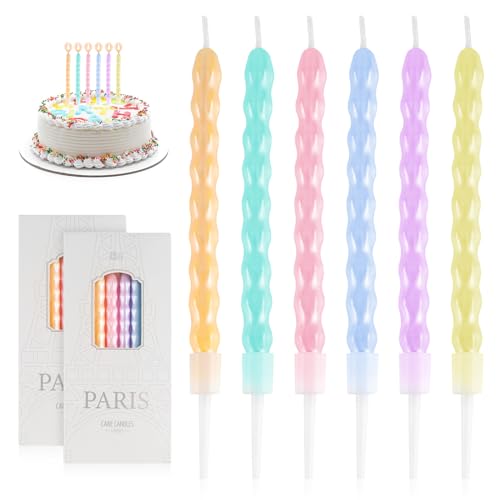 12 Stück Geburtstagskerzen für Torte,Kerzen Geburtstagskuchen,Regenbogen Geburtstagskerzen mit Halterungen,Dünne Lange Bunte Geburtstagskerze,Tortenkerzen für Geburtstag Kuchendekoration (Zylindrisch) 12 Stück Geburtstagskerzen für Torte,Kerzen Geburtstagskuchen,Regenbogen Geburtstagskerzen mit Halterungen,Dünne Lange Bunte Geburtstagskerze,Tortenkerzen für Geburtstag Kuchendekoration (Zylindrisch) von UPUPGO