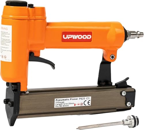 UPWOOD P625 Pneumatischer 23-Gauge Headless Pin Nailer, 1/2-Zoll bis 1-Zoll Schenkellänge Luftbetriebener Mikro-Nagler für Möbel, Schränke und Innendekoration UPWOOD P625 Pneumatischer 23-Gauge Headless Pin Nailer, 1/2-Zoll bis 1-Zoll Schenkellänge Luftbetriebener Mikro-Nagler für Möbel, Schränke und Innendekoration von UPWOOD