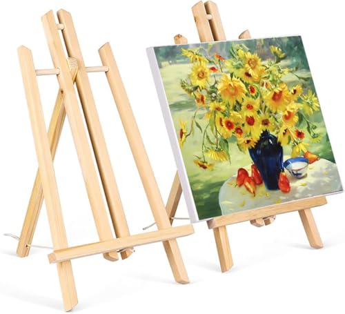 UQMIQURA 2 Stück Staffeleien aus Holz, Holzstaffelei, 19 x 30cm Kleine Staffelei Holz für Bilder, Deko-Stander, Klappbar und Platzsparend Tischstaffelei, Staffelei Kinder für Gemälde,Kunst & Handwerk UQMIQURA 2 Stück Staffeleien aus Holz, Holzstaffelei, 19 x 30cm Kleine Staffelei Holz für Bilder, Deko-Stander, Klappbar und Platzsparend Tischstaffelei, Staffelei Kinder für Gemälde,Kunst & Handwerk von UQMIQURA