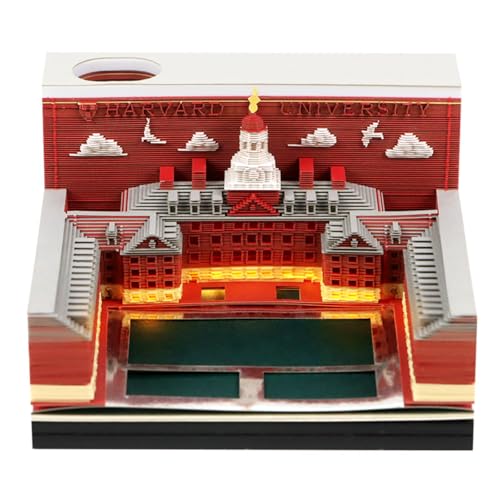 2026 3D-Kalender, Zeitmess-Kalender 2026 mit Lichtern, abreißbarer 3D-Papier-Kunst-Notizblock, kreativ, handgemacht, Miniatur-Papierskulptur, Schreibtisch-Dekoration, Geschenk, Weihnachtsgeschenk von UQSENEUX