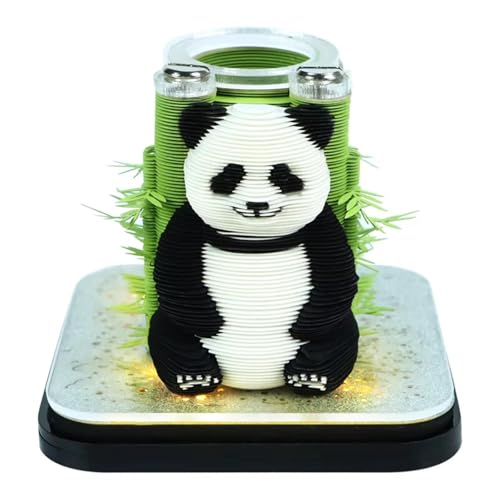 3D-Kalender 2026, Uhrenkalender 2026, 3D-Panda-Modell, Panorama-Papierskulptur, Stifthalter, abreißbarer Notizblock mit Lichtern und Acryl-Box, DIY-Papierschnitzerei, Schreibtisch-Dekoration 3D-Kalender 2026, Uhrenkalender 2026, 3D-Panda-Modell, Panorama-Papierskulptur, Stifthalter, abreißbarer Notizblock mit Lichtern und Acryl-Box, DIY-Papierschnitzerei, Schreibtisch-Dekoration von UQSENEUX