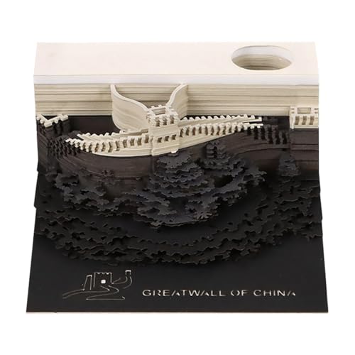 UQSENEUX 3D-Notizblock, zum Abreißen von Papierschnitzereien, kunstvolle Blöcke, nicht klebend, hochwertiges 3D-Papier, Skulptur, dekorative Ornamente, kulturelle und kreative Bastelarbeiten von UQSENEUX