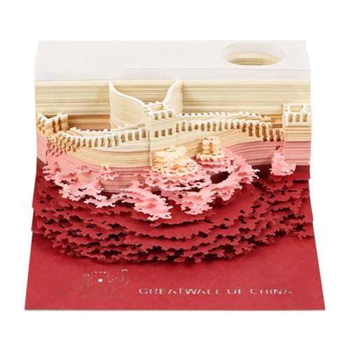 UQSENEUX 3D-Notizblock, zum Abreißen von Papierschnitzereien, kunstvolle Blöcke, nicht klebend, hochwertiges 3D-Papier, Skulptur, dekorative Ornamente, kulturelle und kreative Bastelarbeiten von UQSENEUX