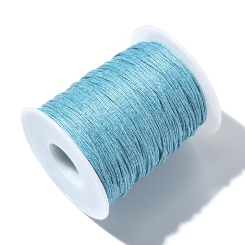 UR URLIFEHALL 100 Yards Hellhimmelblau 1 mm gewachste Baumwollschnur Makramee gewachst Perlenfaden Schnur für geflochtene Armbänder DIY Herstellung UR URLIFEHALL 100 Yards Hellhimmelblau 1 mm gewachste Baumwollschnur Makramee gewachst Perlenfaden Schnur für geflochtene Armbänder DIY Herstellung von UR URLIFEHALL
