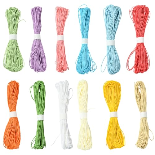 UR URLIFEHALL 12 Bündel in 12 Farben, 30 m, Papierschnur, Regenbogenfarben, gedrehtes Schlüsselband für Bastelarbeiten, Geschenkverpackungen, Blumenkorb, Verpackung, Hochzeit, Party, Dekoration UR URLIFEHALL 12 Bündel in 12 Farben, 30 m, Papierschnur, Regenbogenfarben, gedrehtes Schlüsselband für Bastelarbeiten, Geschenkverpackungen, Blumenkorb, Verpackung, Hochzeit, Party, Dekoration von UR URLIFEHALL