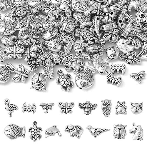 UR URLIFEHALL 150 Stück tibetisches Silber Einhorn Bär Eule Vogel Schmetterling Biene Schmuckherstellung Haarzubehör UR URLIFEHALL 150 Stück tibetisches Silber Einhorn Bär Eule Vogel Schmetterling Biene Schmuckherstellung Haarzubehör von UR URLIFEHALL