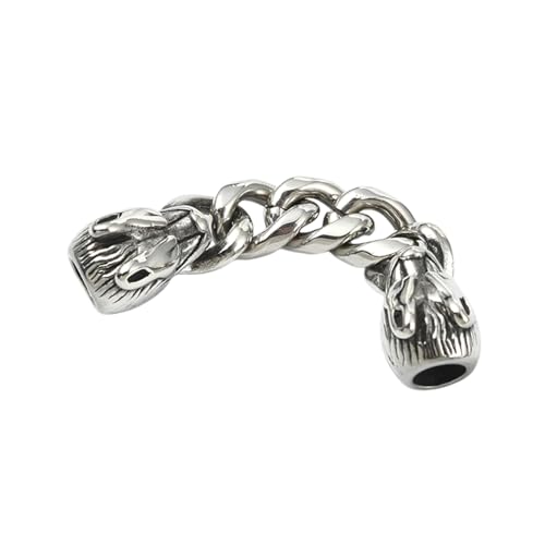 UR URLIFEHALL 2 Stück Edelstahlketten mit Tigerperlen, silberfarben, kubanische Kettenverlängerungen für Armband, Halskette, Schmuckherstellung, Handwerk von UR URLIFEHALL