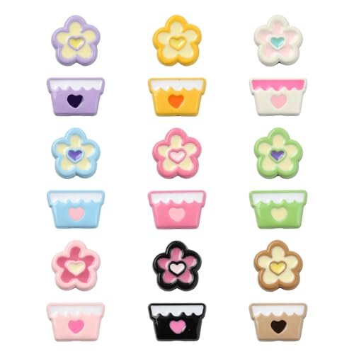 UR URLIFEHALL 36 Stück 18 Stile niedliche Blumen Legierung Perlen Backen bemalte Blumentopfperlen für DIY Armband Halskette Schlüsselband Schlüsselanhänger Schmuckherstellung UR URLIFEHALL 36 Stück 18 Stile niedliche Blumen Legierung Perlen Backen bemalte Blumentopfperlen für DIY Armband Halskette Schlüsselband Schlüsselanhänger Schmuckherstellung von UR URLIFEHALL