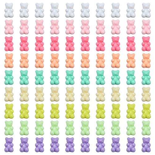 UR URLIFEHALL 360 Stück 9 Farben Acryl Bär Perlen Blickdicht Macaron Bär Perlen Niedliche Abstandshalter Lose Perlen für DIY Schmuckherstellung von UR URLIFEHALL