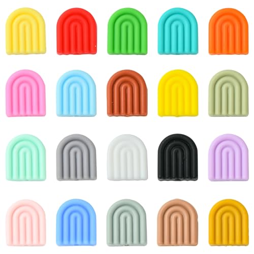UR URLIFEHALL 40 Stück 20 Farben Silikon Bogen Perlen Regenbogen Silikon Focal Perlen Bogenförmige Perlen für Schmuck Schlüsselanhänger Glück Basteln Herstellung UR URLIFEHALL 40 Stück 20 Farben Silikon Bogen Perlen Regenbogen Silikon Focal Perlen Bogenförmige Perlen für Schmuck Schlüsselanhänger Glück Basteln Herstellung von UR URLIFEHALL