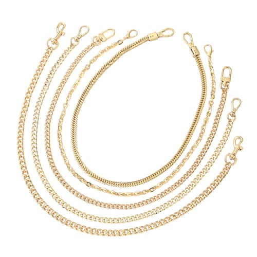 UR URLIFEHALL 5 Stück 5 Stile Eisen Ersatz Geldbörse Ketten Golden Metall Flache Kette Riemen mit Legierung Verschlüsse für DIY Geldbörse Handtasche Schultertasche UR URLIFEHALL 5 Stück 5 Stile Eisen Ersatz Geldbörse Ketten Golden Metall Flache Kette Riemen mit Legierung Verschlüsse für DIY Geldbörse Handtasche Schultertasche von UR URLIFEHALL