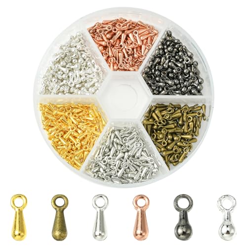 UR URLIFEHALL 600 Stück 6 Farben Legierung Charms Kettenverlängerung Tropfen Tropfen Charms für Schmuckherstellung Handwerk Zubehör UR URLIFEHALL 600 Stück 6 Farben Legierung Charms Kettenverlängerung Tropfen Tropfen Charms für Schmuckherstellung Handwerk Zubehör von UR URLIFEHALL