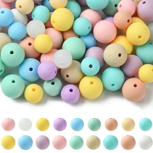 UR URLIFEHALL 90 Stück 18 Stile Macaron Farbe Silikon Perlen Runde Silikon Focal Perlen Gummi Lose Spacer Perlen für Stifte Handwerk DIY Schmuck UR URLIFEHALL 90 Stück 18 Stile Macaron Farbe Silikon Perlen Runde Silikon Focal Perlen Gummi Lose Spacer Perlen für Stifte Handwerk DIY Schmuck von UR URLIFEHALL