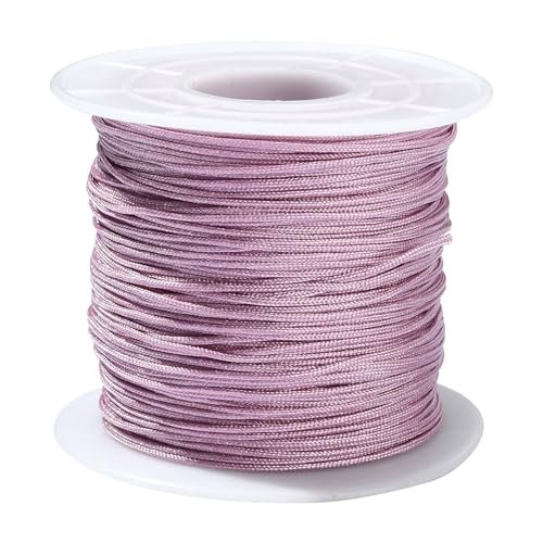 UR URLIFEHALL 90 m lange geflochtene Nylonschnur, 0,8 mm, chinesische Knotenschnur für Wandbehang, Pflanzenaufhänger, Basteln, Stricken, Dekor, Perlrosa, 90 m UR URLIFEHALL 90 m lange geflochtene Nylonschnur, 0,8 mm, chinesische Knotenschnur für Wandbehang, Pflanzenaufhänger, Basteln, Stricken, Dekor, Perlrosa, 90 m von UR URLIFEHALL