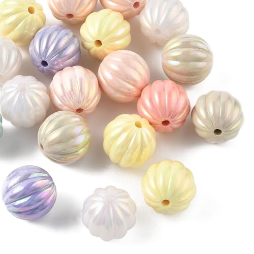 UR URLIFEHALL Bunte Kürbis-Acrylperlen, UV-beschichtet, 16 mm, für Schmuck, Armbänder, Halsketten, 20 Stück UR URLIFEHALL Bunte Kürbis-Acrylperlen, UV-beschichtet, 16 mm, für Schmuck, Armbänder, Halsketten, 20 Stück von UR URLIFEHALL