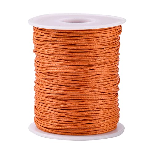 UR URLIFEHALL Gewachste Baumwollschnur, Makramee, gewachst, 1 mm, 91 m, Dunkelorange, für Armbänder, Halsketten, Schmuck, Perlenarbeiten UR URLIFEHALL Gewachste Baumwollschnur, Makramee, gewachst, 1 mm, 91 m, Dunkelorange, für Armbänder, Halsketten, Schmuck, Perlenarbeiten von UR URLIFEHALL