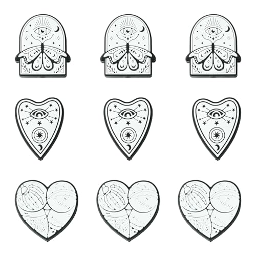 UR URLIFEHALL Silikonperlen im Gothic-Stil, Weiß und Schwarz, Herzform, für Schlüsselanhänger, Stifte, DIY, Schmuck, Basteln, Dekoration, 15 Stück UR URLIFEHALL Silikonperlen im Gothic-Stil, Weiß und Schwarz, Herzform, für Schlüsselanhänger, Stifte, DIY, Schmuck, Basteln, Dekoration, 15 Stück von UR URLIFEHALL