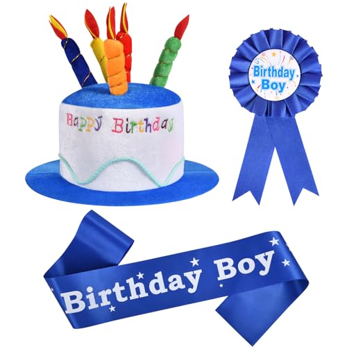 URAQT Geburtstagskrone Junge, Geburtstag Hüte aus Plüsch mit Kerzen, Geburtstagskrone Kinder Mädchen Jungen, Geburtstag Kinder Partyhüte für Geburtstagsdeko Kindergeburtstag Party Deko URAQT Geburtstagskrone Junge, Geburtstag Hüte aus Plüsch mit Kerzen, Geburtstagskrone Kinder Mädchen Jungen, Geburtstag Kinder Partyhüte für Geburtstagsdeko Kindergeburtstag Party Deko von URAQT