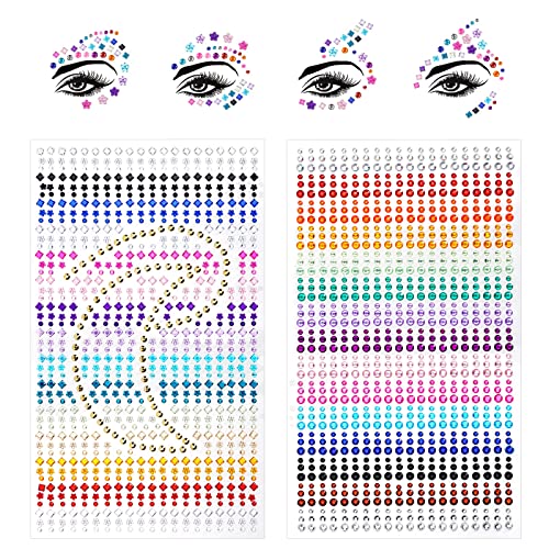 URAQT Glitzersteine Selbstklebend, 1755 Stück Bunt Stück Strasssteine Selbstklebend Schmucksteine, Crystal Edelstein Aufkleben, für Gesichts Fingernagel Dekorationen Urlaubszubehör, Größe Mixed URAQT Glitzersteine Selbstklebend, 1755 Stück Bunt Stück Strasssteine Selbstklebend Schmucksteine, Crystal Edelstein Aufkleben, für Gesichts Fingernagel Dekorationen Urlaubszubehör, Größe Mixed von URAQT