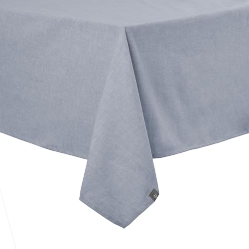 URBANARA Tolosa Tischdecke 140x200 cm I 50% Leinen & 50% Baumwolle Made in Portugal Oekotex 100 I Hochwertige Stofftischdecke für Küchentisch Esstisch Tischtuch Leinentischdecke I Jeansblau von URBANARA