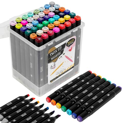 URBNLIVING Set mit 48 Markern auf Alkoholbasis mit Doppelspitze, Skizzier- und Malstifte mit feiner und breiter Spitze, schnell trocknend, mischbare Tinte, ideal für Illustration, Design, Manga URBNLIVING Set mit 48 Markern auf Alkoholbasis mit Doppelspitze, Skizzier- und Malstifte mit feiner und breiter Spitze, schnell trocknend, mischbare Tinte, ideal für Illustration, Design, Manga von URBNLIVING
