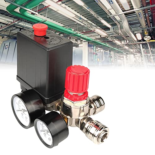 URCheers 220V 120PSI Druckschalter mit Manometer - Luftkompressor-Druckregler -Kompressor - Regelventilregler von URCheers