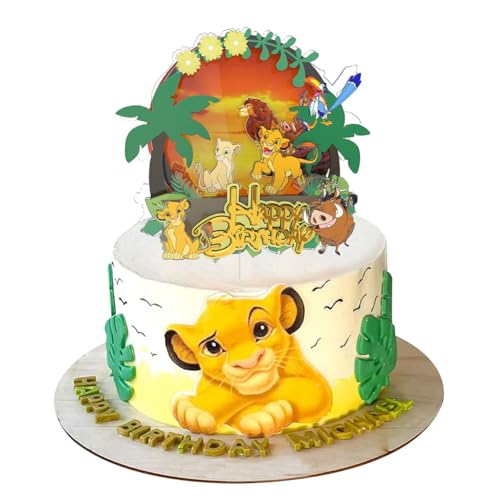 URDAKBX Löwen-Kuchenaufsätze, Löwen-Cupcake-Topper, Tiere, Löwe, Happy Birthday, Kuchendekoration, Löwen-Thema, Kuchendekoration für Kinder, Jungen, Mädchen, Geburtstagsparty-Zubehör URDAKBX Löwen-Kuchenaufsätze, Löwen-Cupcake-Topper, Tiere, Löwe, Happy Birthday, Kuchendekoration, Löwen-Thema, Kuchendekoration für Kinder, Jungen, Mädchen, Geburtstagsparty-Zubehör von URDAKBX