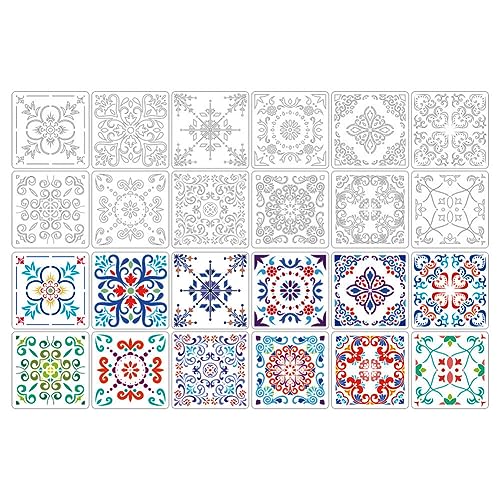 12 Stk Mandala Schablonen Set, Zeichnung Malschablonen DIY Schablonen, Mandala Schablonen Zeichnen Set Kachelmuster Schablone Vorlagen für Scrapbooking Holz Boden Möbel Fliesen Leinwand Deko 12 Stk Mandala Schablonen Set, Zeichnung Malschablonen DIY Schablonen, Mandala Schablonen Zeichnen Set Kachelmuster Schablone Vorlagen für Scrapbooking Holz Boden Möbel Fliesen Leinwand Deko von URFEDA