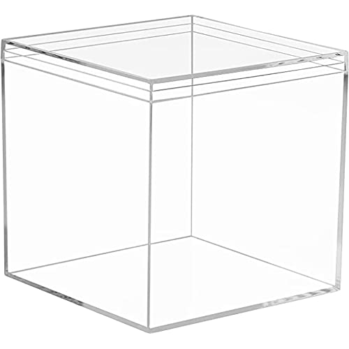 1er-Pack Durchsichtige Acryl Boxen,kleine Aufbewahrungsbehälter für Kunststoffperlen Kunststoff Geschenkbox Transparent für Geschenke,Hochzeiten,Gastgeschenke,Leckereien,Süßigkeiten, 15x15x15cm von URFEDA