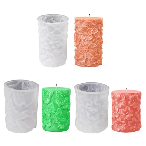 3 Stück Silikon Kerzenformen, Kerzenformen zum Gießen 3D Silikonform Kerze Zylinder Kerzengießform Harz Gießform Kerzenformen DIY Harzguss Kerzenherstellung Mold für Duftkerzen Seifen Bastel 3 Stück Silikon Kerzenformen, Kerzenformen zum Gießen 3D Silikonform Kerze Zylinder Kerzengießform Harz Gießform Kerzenformen DIY Harzguss Kerzenherstellung Mold für Duftkerzen Seifen Bastel von URFEDA