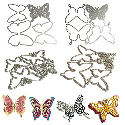 4 Stk Schmetterling Stanzformen Metall Stanzschablone DIY Blume Prägeschablonen Stanzschablonen Bastelarbeiten Karbonstahl Stanzschablonen für Kartenherstellung Scrapbook Papierkarten Album Schablone 4 Stk Schmetterling Stanzformen Metall Stanzschablone DIY Blume Prägeschablonen Stanzschablonen Bastelarbeiten Karbonstahl Stanzschablonen für Kartenherstellung Scrapbook Papierkarten Album Schablone von URFEDA