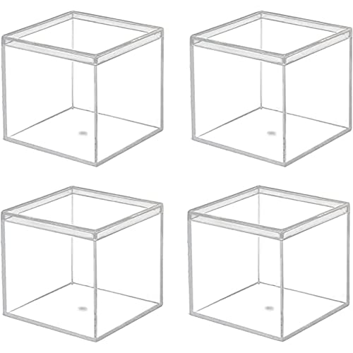 4er-Pack Durchsichtige Acryl Boxen,kleine Aufbewahrungsbehälter für Kunststoffperlen Kunststoff Geschenkbox Transparent für Geschenke,Hochzeiten,Gastgeschenke,Leckereien,Süßigkeiten, 12x12x12cm 4er-Pack Durchsichtige Acryl Boxen,kleine Aufbewahrungsbehälter für Kunststoffperlen Kunststoff Geschenkbox Transparent für Geschenke,Hochzeiten,Gastgeschenke,Leckereien,Süßigkeiten, 12x12x12cm von URFEDA