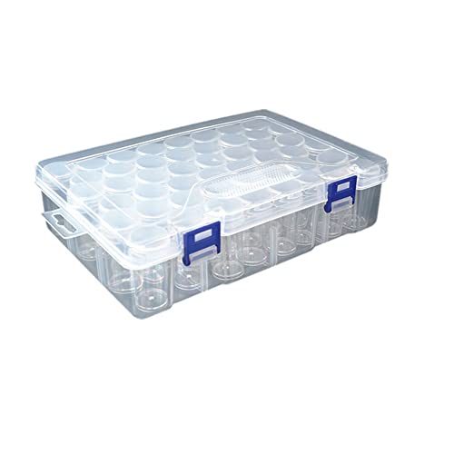 Diamond Painting Aufbewahrungsbox,48 Raster Runde Kunststoff Dosen Diamant Stickerei Box,Kunststoff Perlen Nagel Kunst Aufbewahrung Behälter Malerei Zubehör DIY Basteln Schmuck Strass mit Stickers von URFEDA