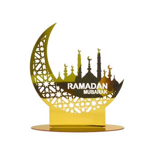Ramadan Eid Mubarak Dekoration, Eid Muslim Islam Halbmond Dekor Ramadan Tischdekoration Ornament, Mond Sterne Eid Mubarak Hauptdekor Geschenk Eid Mubarak Für Eid Mubarak Muslimische Festival von URFEDA