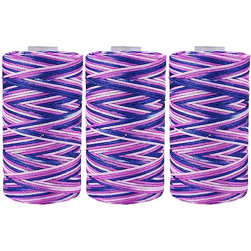 Rollen Makramee-Seil Makramee-Baumwollfäden natürliche Schnur 15 mm mehrfarbiger Baumwollfaden bunter Nylonfaden geflochtene Makramee-Schnur Nylonschnur-Faden für DIY-Handwerk von URFEDA