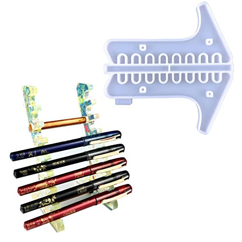 Stifthalter Silikonform Stift Display Ständer Resin Gießform,Epoxidharz Formen Resin Form Stift Acryl Ständer Stift Rack Organizer Nagel Pinsel Halter Ständer für Make Up Pinsel, Stifte, Kunst Pinsel von URFEDA