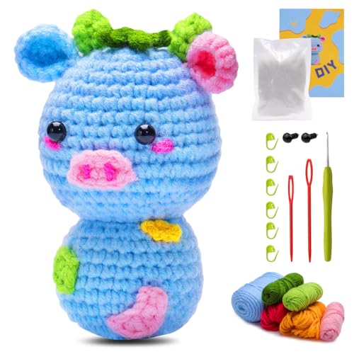 Tier Kuh Häkelpaket,Komplett Häkelset für Anfänger Tiere,Häckeln Stricken für Anfänger Set mit Häkelnadeln Garn, Anfänger Häkel Strick Starter Kit, Strickset Bastelset für Erwachsene Kinder Geschenk Tier Kuh Häkelpaket,Komplett Häkelset für Anfänger Tiere,Häckeln Stricken für Anfänger Set mit Häkelnadeln Garn, Anfänger Häkel Strick Starter Kit, Strickset Bastelset für Erwachsene Kinder Geschenk von URFEDA