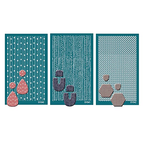URFEDA 3 STÜCKE Siebdruckschablonen für Polymer Clay,Polymer Clay Siebdruck,Geometrische Blätter wiederverwendbares Siebdruck-Kit, für DIY Polymer Clay Schmuckherstellung URFEDA 3 STÜCKE Siebdruckschablonen für Polymer Clay,Polymer Clay Siebdruck,Geometrische Blätter wiederverwendbares Siebdruck-Kit, für DIY Polymer Clay Schmuckherstellung von URFEDA