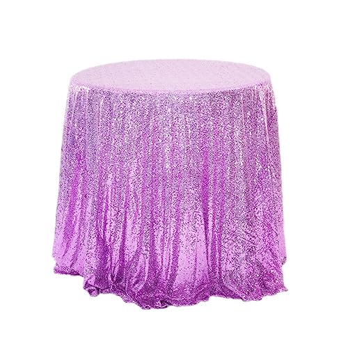 URFEDA Pailletten Tischdecke Rund 120 cm,Glitzer Tischdecke,Tischdecke Abwaschbar,Tischläufer Stoff Tischtuch Tischwäsche Tafeltuch für Geburtstag, Weihnachten,Hochzeit, Party, Halloween, Lila URFEDA Pailletten Tischdecke Rund 120 cm,Glitzer Tischdecke,Tischdecke Abwaschbar,Tischläufer Stoff Tischtuch Tischwäsche Tafeltuch für Geburtstag, Weihnachten,Hochzeit, Party, Halloween, Lila von URFEDA