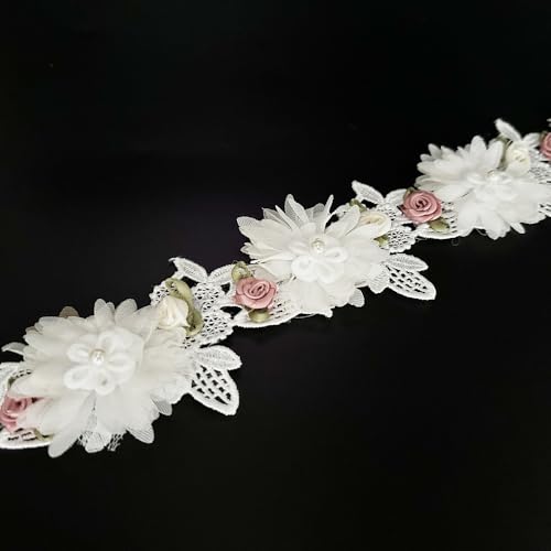 Spitzenband im Vintage-Stil, elegant, Blumenperlen, Spitzenbesatz, bestickt, Spitzenstoff, Blumenapplikationen für Hochzeit, Brautkleid, Kleidung, Hut, Dekoration, Braut, handgefertigt, Nähen, Spitzenband im Vintage-Stil, elegant, Blumenperlen, Spitzenbesatz, bestickt, Spitzenstoff, Blumenapplikationen für Hochzeit, Brautkleid, Kleidung, Hut, Dekoration, Braut, handgefertigt, Nähen, von URIMPAVIDO