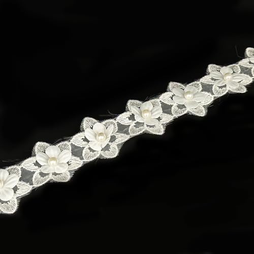 Spitzenborte mit weißen Perlen, Vintage-Blume, Spitzenrand, bestickt, Nähen, Spitzenapplikation für Hochzeitskleid, Kleidung, Haar-Kostüm, Heimdekoration, DIY, Nähen, Basteln (weißes Muster, 91 cm) Spitzenborte mit weißen Perlen, Vintage-Blume, Spitzenrand, bestickt, Nähen, Spitzenapplikation für Hochzeitskleid, Kleidung, Haar-Kostüm, Heimdekoration, DIY, Nähen, Basteln (weißes Muster, 91 cm) von URIMPAVIDO