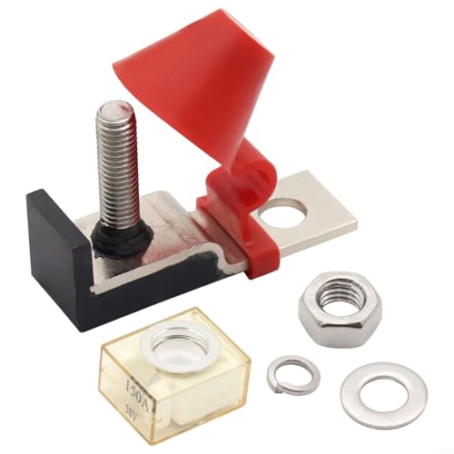 M8 Wasserdichter Sicherungshalter Verteilerblock Set 30A-300A 58V Batterieklemme für Auto Boot Wohnmobil IP66 Schutz(150A) von URPIZY
