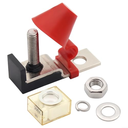 M8 Wasserdichter Sicherungshalter Verteilerblock Set 30A-300A 58V Batterieklemme für Auto Boot Wohnmobil IP66 Schutz(300A) von URPIZY