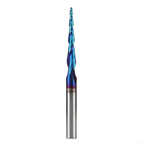 URPIZY 2-Flüte Kugelkopf Schaftfräser Hartmetall CNC Fräser Mit 6,35Mm Schaft Für Holzbearbeitung Metallbearbeitung Graviermaschine(1.56mm) von URPIZY